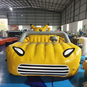 Auto Gonfiabile Galleggiante per Sport Acquatici, Tubo Gonfiabile Trainabile per <span class=keywords><strong>Avventure</strong></span> in Laghi e Spiagge, Barca Gonfiabile a Forma di Auto - Product Image 2