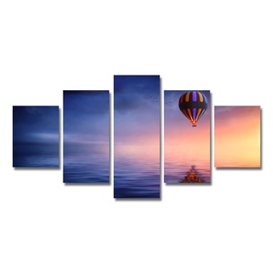 Ensemble de peintures abstraites imprimées Epson de style moderne sur toile avec sujet de fleurs - Product Image 2