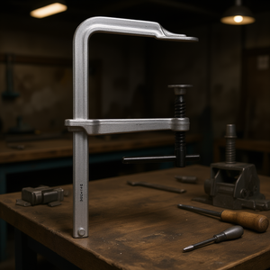 Torno de banco con abrazadera de tornillo modelo básico Ttake de 300x140 mm para trabajar la madera y el metal - Product Image 3