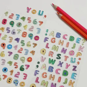 Alphabet Jelly Window Sticker Gel Cling Washable Sticker Waterproof Glass Sticker