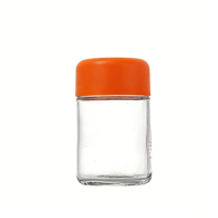 Bocaux en verre anti-odeur personnalisables, résistants aux enfants, 3,5g 1oz 2oz 3oz 4oz, vides, transparents ou givrés, avec couvercle en bambou pour fleurs