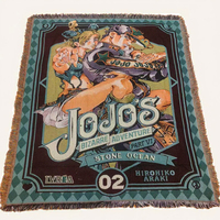 Maßgefertigte Umweltfreundliche Anime Jacquard Gewebte Stoffdecke Individuelle Anime-Wurfdecke Einfarbige Cartoon-Raschel-Decke für Flugzeuge