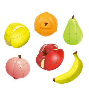 Cubos créatifs Cube de vitesse magique Nouveau design Casse-tête professionnel 3D Mini cadeau sur le thème des fruits pour les enfants comprenant pomme et banane - Product Image 1