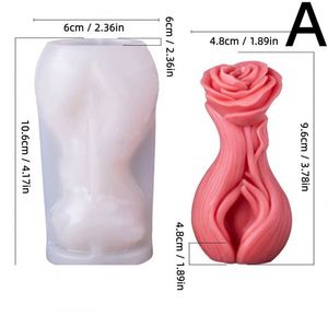 Molde de Silicona para Velas Aromáticas con Forma de Ramo de Rosas Románticas, Manualidades Decorativas para el Día de San Valentín, Empaquetado Individualmente - Product Image 4