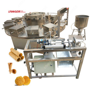 Nhà Máy Công Nghiệp Giá <span class=keywords><strong>Stroopwafel</strong></span> Dòng Cán Nón Đường Máy Waffle Ice Cream Cone Máy Làm - Product Image 3