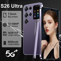 Smartphone S26 Ultra 5G Octa Core CDMA/LTE, 16GB RAM, 1TB Almacenamiento, 7000mAh, Pantalla OLED de 7" y 120Hz, 108MP, Doble SIM, Android 13