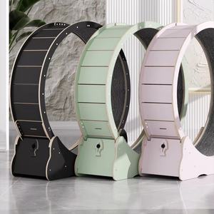 Tapis roulant pour chat UE en bois/bambou, panneau à haute teneur en fibres, écologique, silencieux, jouet d'exercice, rouleau antidérapant, mouvement des pieds stable, capacité de charge - Product Image 1