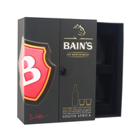 Cajas de Envío para Vino y Whisky, Negras, Creativas, de Doble Puerta, de Cartón Rígido, con Esponja, Cierre Magnético y Laminado Mate, Personalizadas