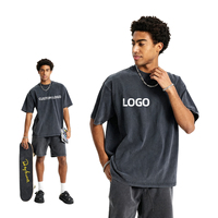 T-shirt en coton lavé 250 GSM de qualité supérieure, 100 % coton, impression DTG personnalisée, coupe ample, streetwear pour hommes