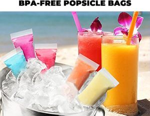 Sacs à Popsicle et Crème Glacée en Plastique Transparent Jetables, Sans BPA, avec Fermeture Éclair pour Congélation, Impression Personnalisée - Product Image 4