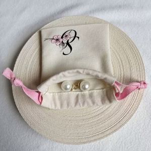 Manufacturer 100% Organic Cotton Natural <b>Pouch</b> Small Cotton Muslin <b>Drawstring</b> Bag Canvas Material <b>Pouch</b> With Herringbone - Product Image 4