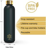 Bouteilles d'eau en verre pour boisson, style sportif, couvercle en verre personnalisé de haute qualité