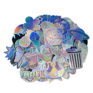 Holographic Small Water Proof Custom Die Cut Sticker - Product Image 2
