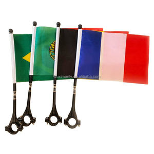 Drapeau de <span class=keywords><strong>vélo</strong></span> 2026 en promotion – Mât de drapeau 5,5*8 pouces – Drapeau belge double face imprimé 100 % polyester - Product Image 3