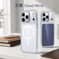 Coque de téléphone portable transparente avec design de voiture de sport magnétique, protection de l'objectif de l'appareil photo, TPU+PC, coque arrière antichoc pour 18 Pro Max