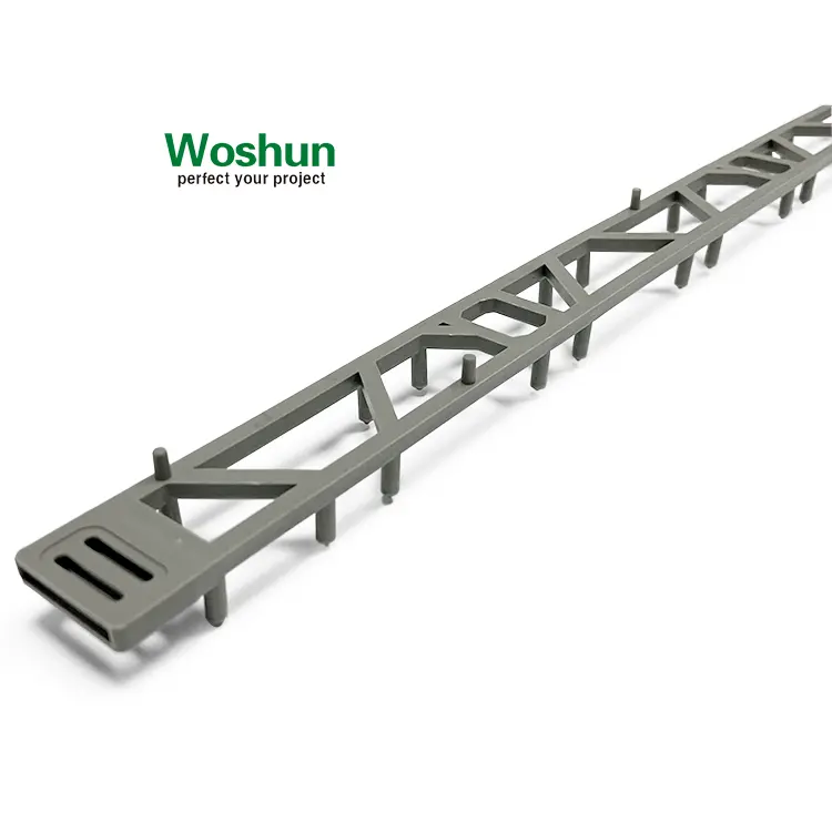 Woshun 5/8 "-2" 15mm-50mm 플라스틱 선형 스페이서 프리 캐스트 콘크리트 액세서리 슬래브 볼스터 상부 플라스틱 철근 의자 스페이서