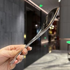 Stainless Steel Patterned <b>Serving</b> <b>Spoon</b> Rice <b>Spoon</b> Durable Modern Design Party Use - Product Image 2