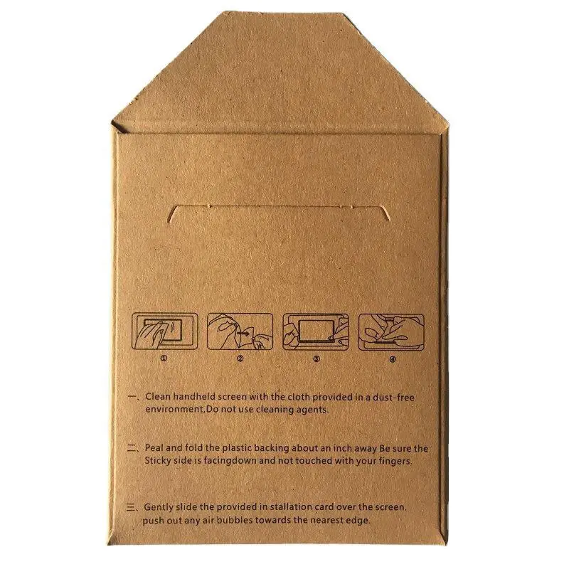 Op Maat Gemaakte Natuurlijke Bruine Kraftpapier Enveloppen Verpakking Voor Polshorloge Schermbeschermer Verpakking Envelop