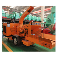 Broyeur de bois hydraulique industriel à alimentation diesel pour le recyclage des déchets de bambou et de palmiers