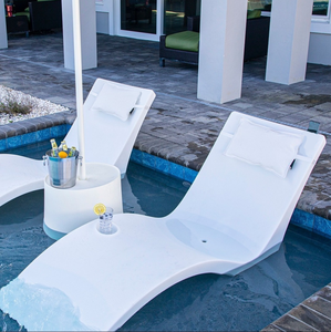 Sdraio da Piscina, Sedia da Spiaggia, Arredamento per Esterni con Portabicchieri e Portatelefono, Lettini Prendisole per <span class=keywords><strong>Hotel</strong></span> - Product Image 4