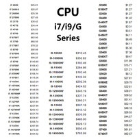 Unité centrale de traitement d'origine en gros CPU gamme complète CPU i5 i7 i9 G série processeur Intel CPU pas cher gamme complète d'occasion