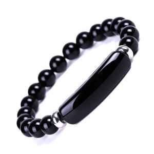 Cuentas curativas elásticas para Yoga, pulsera de cuentas naturales de 8mm, puente de ojo de tigre para hombre, para regalo - Product Image 2