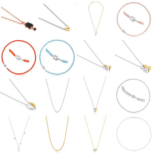 Collane Minimaliste <span class=keywords><strong>con</strong></span> Ciondolo a Cuore, Catena di <span class=keywords><strong>Perline</strong></span> Colorate, Gioielli da Donna per Uso Quotidiano, Regalo - Product Image 1