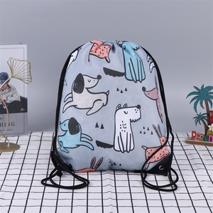 High Quality Polyester Shopping Drawstring Bag Promotional Nylon Carry Draw String Gift Gym Bag Sports Backpack Bag