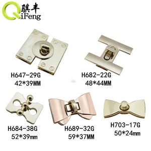 QIFENG, nuevo diseño, bolsa de Metal, piezas de Hardware, <span class=keywords><strong>tipo</strong></span> <span class=keywords><strong>mariposa</strong></span>, bloqueo de giro, bolso de moda, bloqueo de giro - Product Image 1