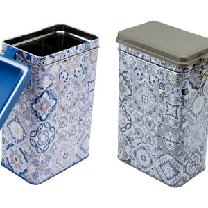 Oem hình chữ nhật cà phê tin có thể tùy chỉnh logo Biscuit tin kín thực phẩm lưu trữ <span class=keywords><strong>container</strong></span> - Product Image 2