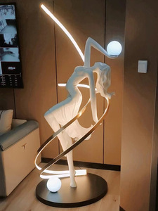 Thiết kế hiện đại nghệ thuật trang trí chất lượng cao khách sạn sang trọng dẫn điêu khắc Đèn sàn sáng tạo góc đứng ánh sáng E27 cơ sở - Product Image 3