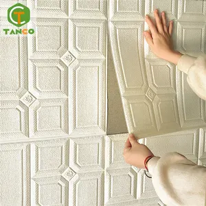 인테리어 종이 Peint 홈 장식 Papel De Parede 벽돌 스티커 자기 접착 벽지 3d 거품 벽 스티커 패널 현대