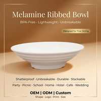 Bol mélangeur en mélamine spirale moderne 10 pouces OEM ODM, robuste et profond, pour salades, desserts, traiteur, mariages et événements