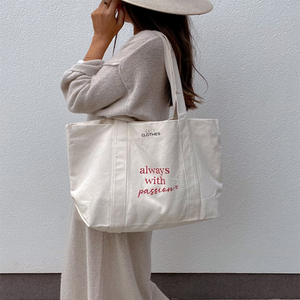 Cheap Tote <b>Bags</b> Custom Printed Recyclable <b>Fabric</b> Shopping <b>Bags</b> With Logo - Product Image 3