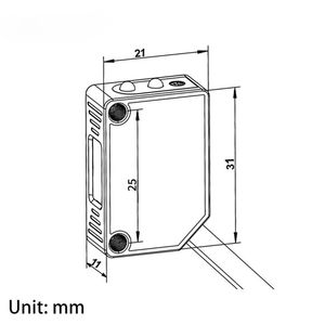 Square series photoelectric <b>switch</b> infrared visible <b>light</b> spot 10-30VDC3wireNPN PNPdiffuse reflection laser photoelectric <b>sensor</b> - Product Image 4