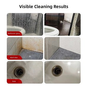 Wholesale Dropshipping Multi-use Washroom Stain Removal Cream Strong Limescale <b>Cleaner</b> Glass Shower Cleaning Brushes <b>Plastic</b> - Product Image 2