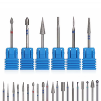 Embouts de ponceuse à ongles multi-formes en diamant, 20 types, en alliage d'acier au tungstène, pour retirer les cuticules et les peaux mortes, outils pour ponceuse à ongles