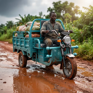 Tricycle électrique de fret durable 1200W, caisse de chargement de 1,5 m, capacité de 600 kg, véhicule <span class=keywords><strong>utilitaire</strong></span> électrique à 3 roues pour la livraison agricole CKD - Product Image 1