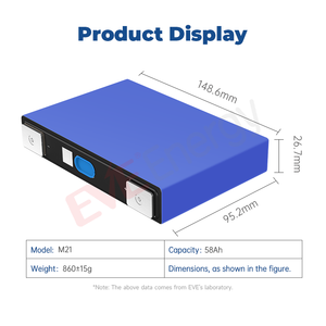 แบตเตอรี่ EVE M21 NCM 58Ah 3.62V 3.7v แบบแท่งปริซึม สำหรับรถยนต์ไฟฟ้า ลิเธียม - Product Image 5
