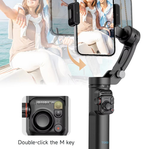 Stabilisateur de cardan trois axes professionnel M03 intelligent avec suivi IA du visage, anti-tremblement, trépied, microphone sans fil et lumière d'appoint - Product Image 6