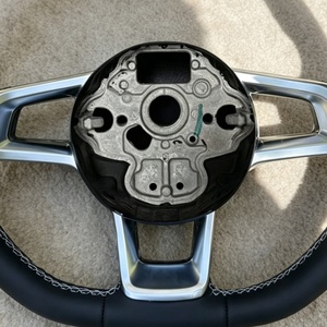 Volant de direction en cuir personnalisé argenté pour Volkswagen VW <span class=keywords><strong>Golf</strong></span> 6 7 MK7 GTI <span class=keywords><strong>GTD</strong></span> GTE Polo, vente directe d'usine - Product Image 2