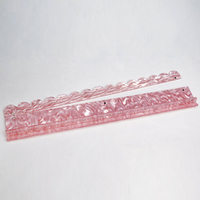 Règle de Mahjong en Acrylique Rose Coquillage à Motif Marbré de Haute Qualité, Porte-Cartes Américain à Motif Nacre, 1 Ensemble de 4 Pièces