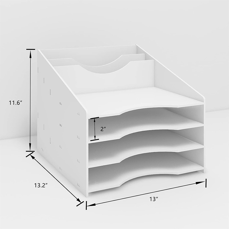 Organizador de archivos de 3 niveles y 2 compartimentos