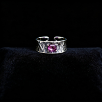 Bague carrée vintage personnalisée en améthyste pour homme, plaquée or, en cuivre, avec anneau ouvert, bijou de corps tendance