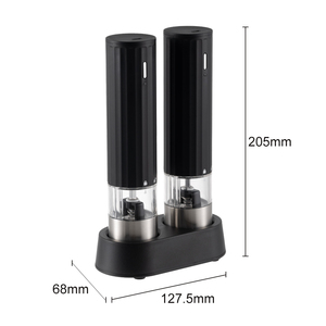 Mới Có Thể Sạc Lại Điện Hạt Tiêu Nhà Máy Xay Gia Vị Thiết Lập Với Đứng Có Thể Điều Chỉnh LED Ánh Sáng Muối Hạt Tiêu Máy Xay Thiết Lập - Product Image 4