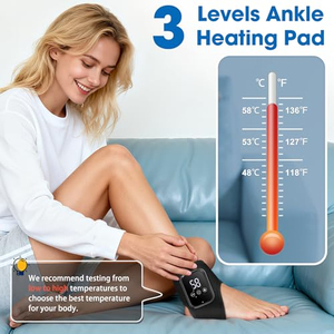 Ceinture de massage pour cheville rechargeable par USB, masseur de pied sans fil avec chauffage et vibration, attelle chauffante pour cheville - Product Image 3
