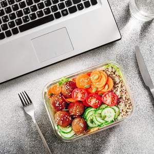 Lot de 9 contenants en verre pour la préparation des repas, boîte à lunch avec couvercle transparent en MS, vente en gros - Product Image 4