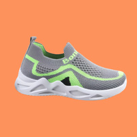 Chaussures de course décontractées pour enfants, tendance mode, respirantes en maille, design color-block, à lacets, souples, pour printemps et automne 2025