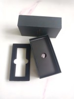 Boîtes en papier, prix d'usine, boîte cadeau noire de luxe personnalisée, matériaux recyclés, emballage pour téléphone portable, carton rigide, logo