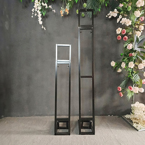 Hot Bán Hoạt Động Nguồn Cung Cấp Ban KT Hỗ Trợ Chủ Gấp Wrought Sắt Đôi Ống Thẳng Vuông Kệ Đám Cưới Sân Khấu Backdrop - Product Image 5